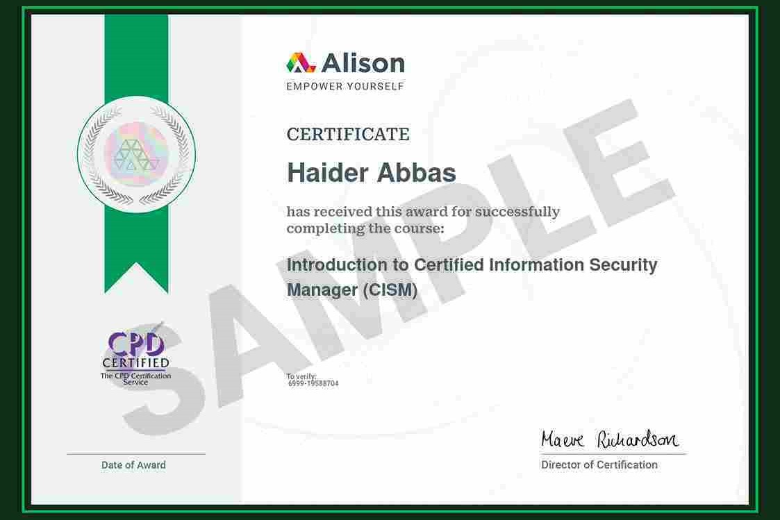 Intro to Certified Information Security Manager